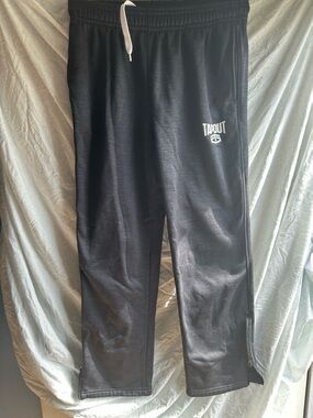 Tapout Black Track Pants with White Logo